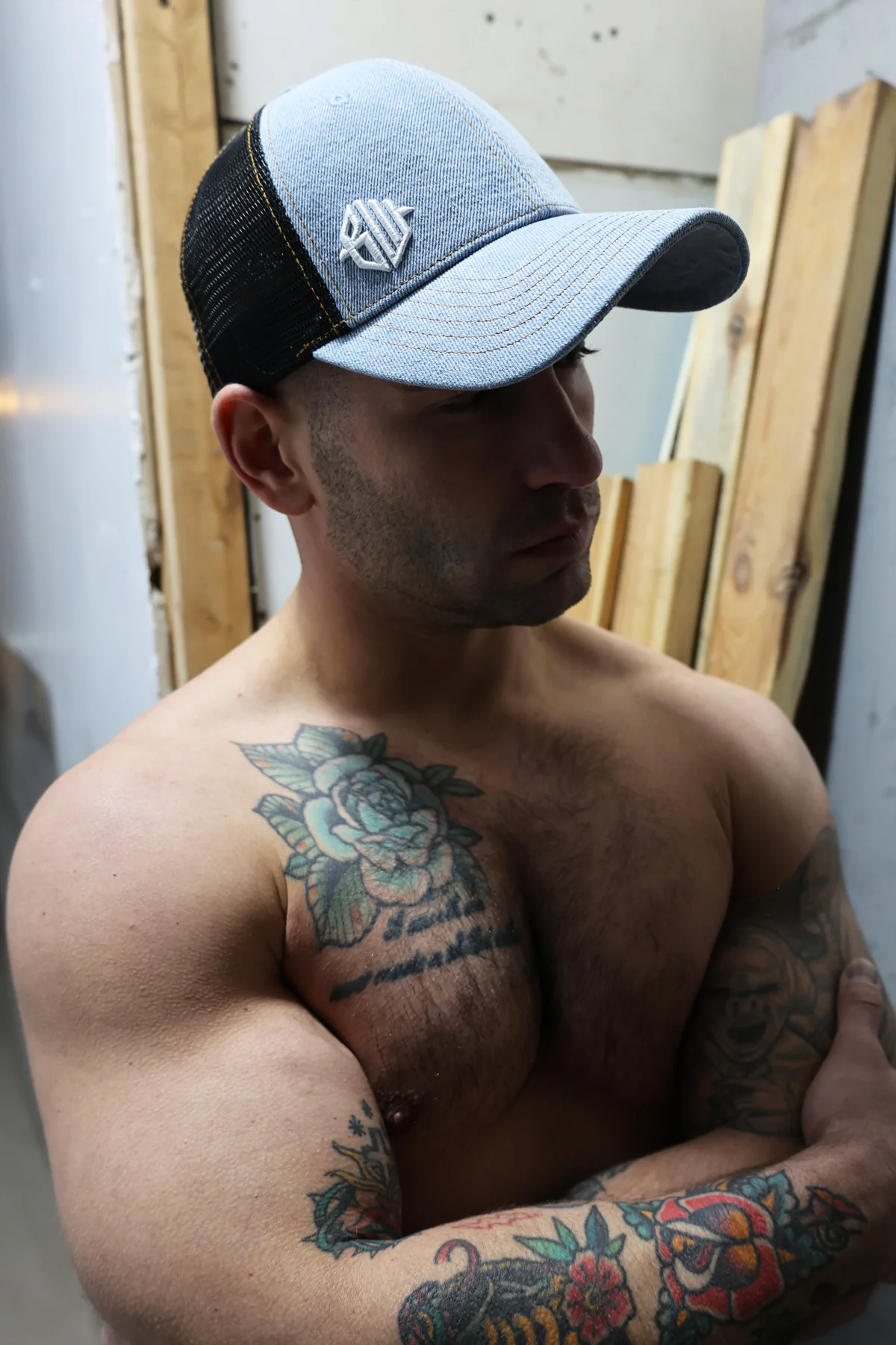 Breedwell Loaded Denim Trucker Hat - Image 4