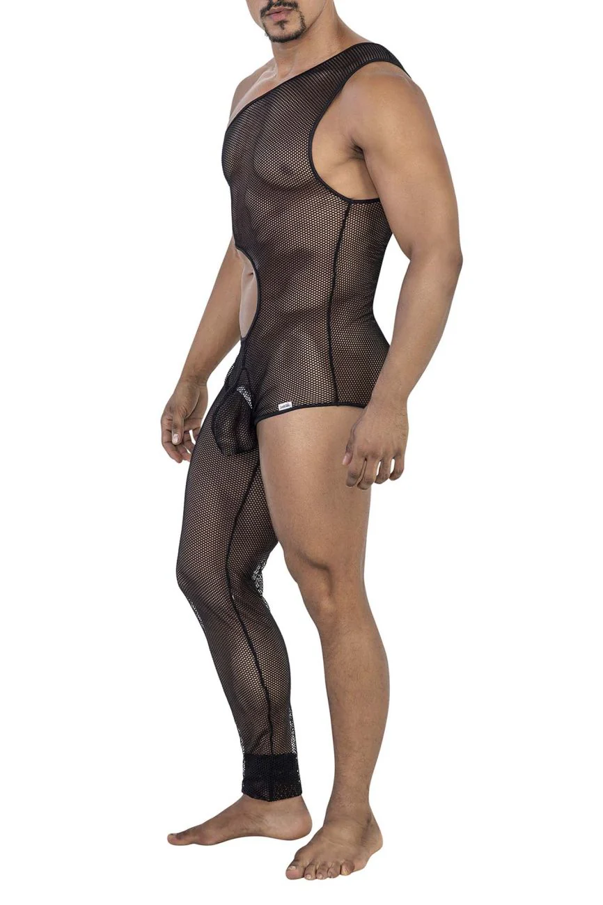 Candyman 99787 One Shoulder One Leg Bodysuit See-Through Mesh - Image 4
