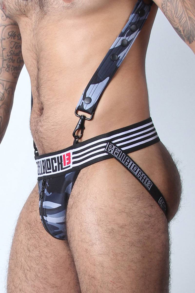 CellBlock Camo Cadet Zipper Jockstrap - Image 11