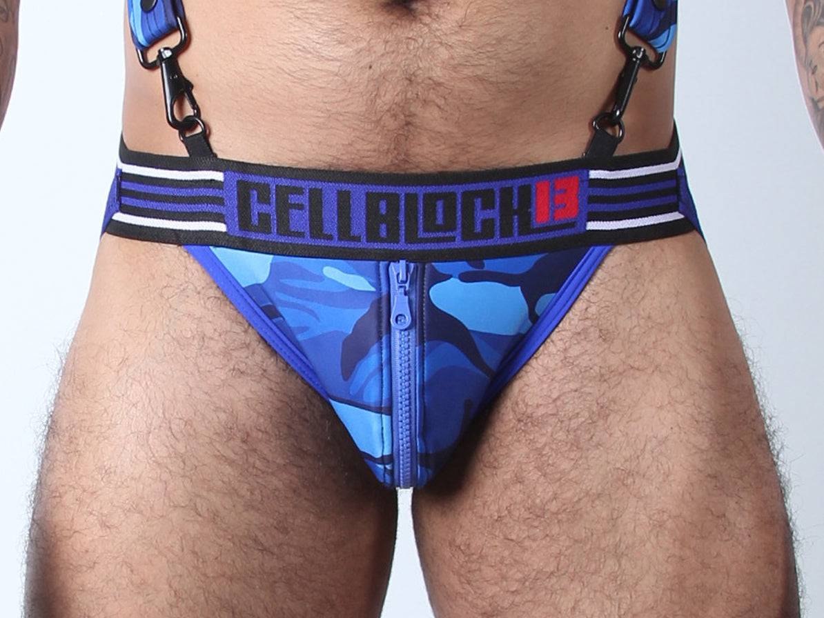 CellBlock Camo Cadet Zipper Jockstrap - Image 4