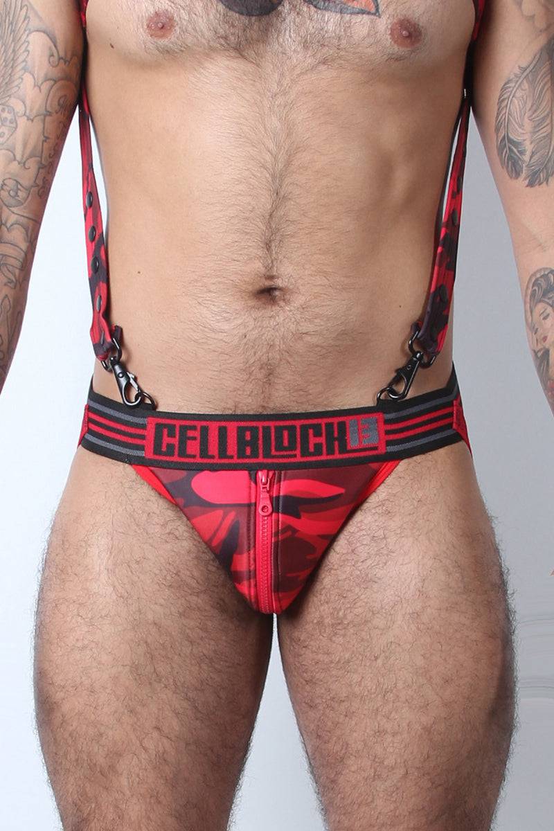 CellBlock Camo Cadet Zipper Jockstrap - Image 5