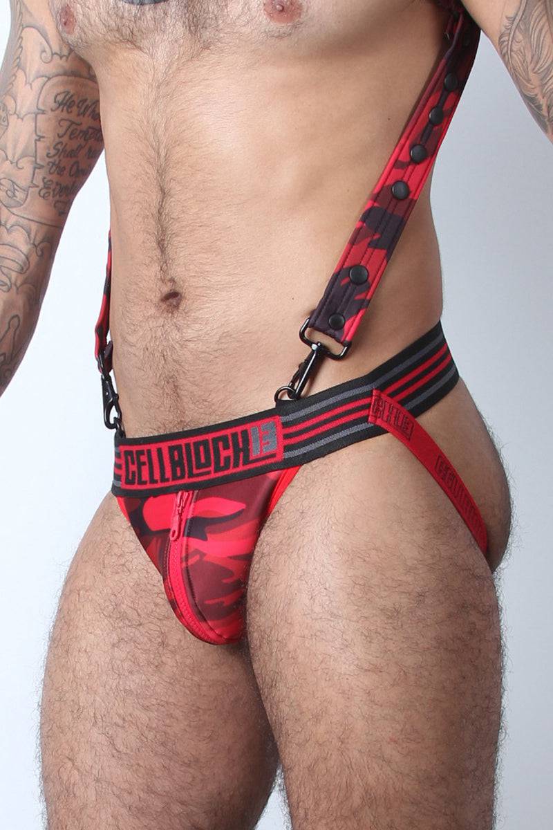CellBlock Camo Cadet Zipper Jockstrap - Image 7
