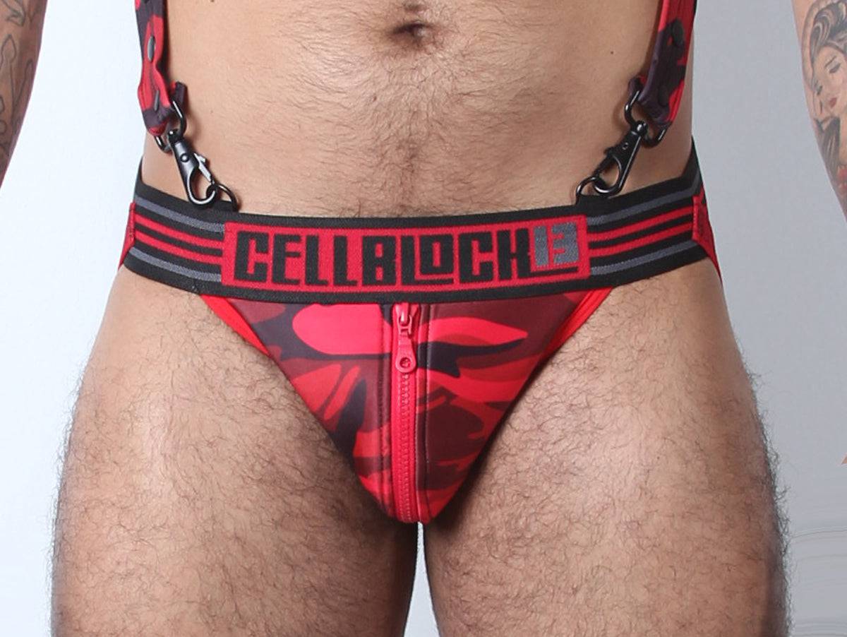 CellBlock Camo Cadet Zipper Jockstrap - Image 8