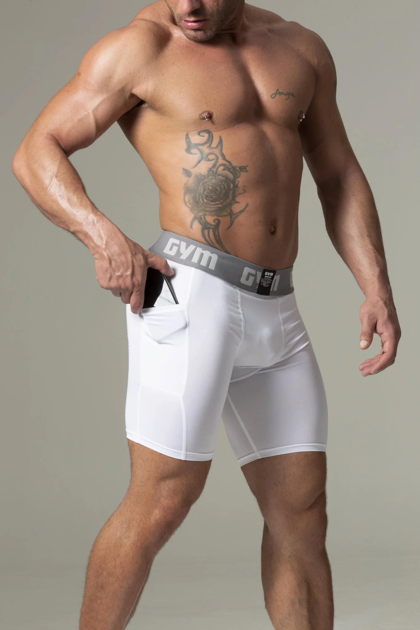 GYM Compression Short with Phone Pocket - Image 5