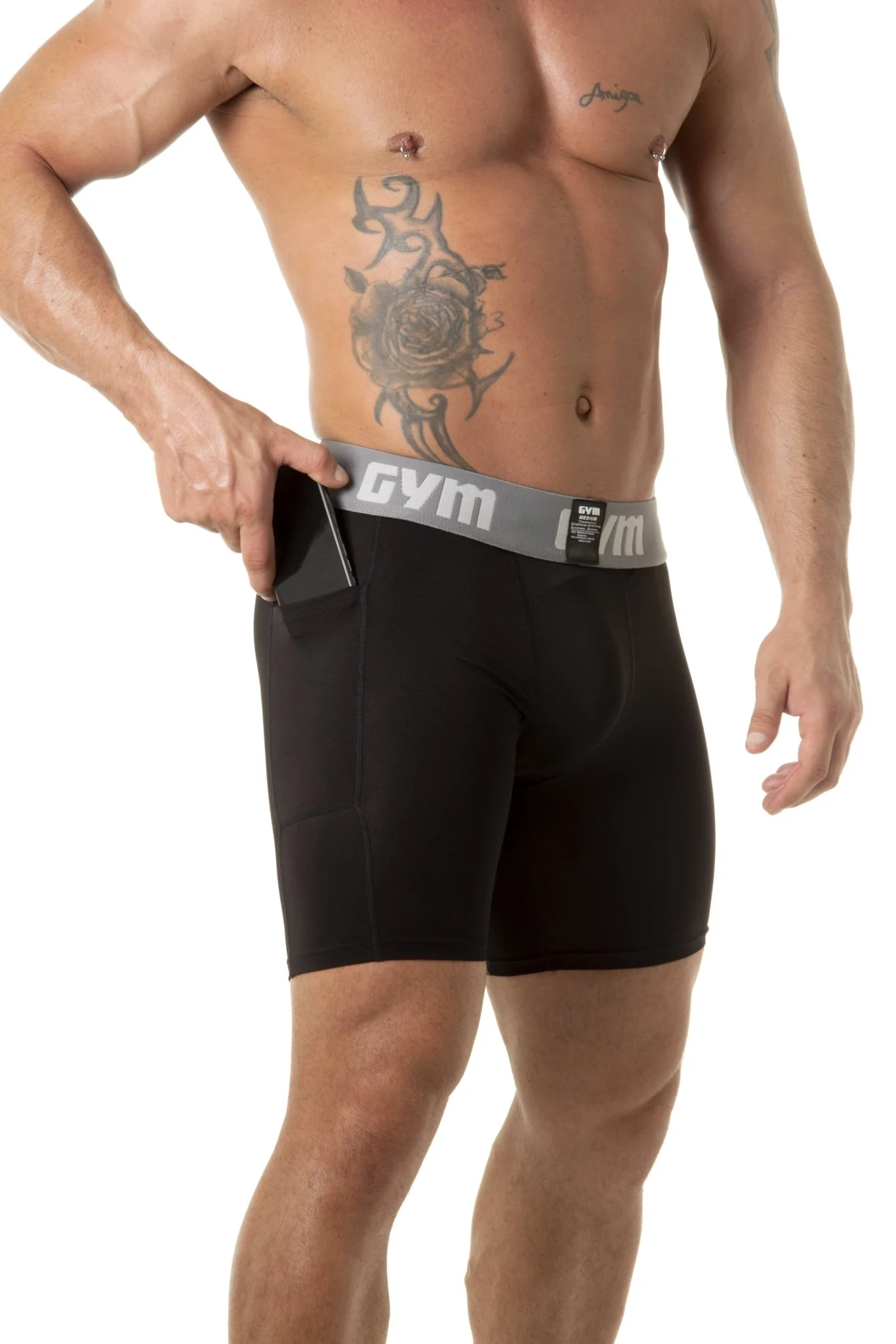 GYM Compression Short with Phone Pocket - Image 7