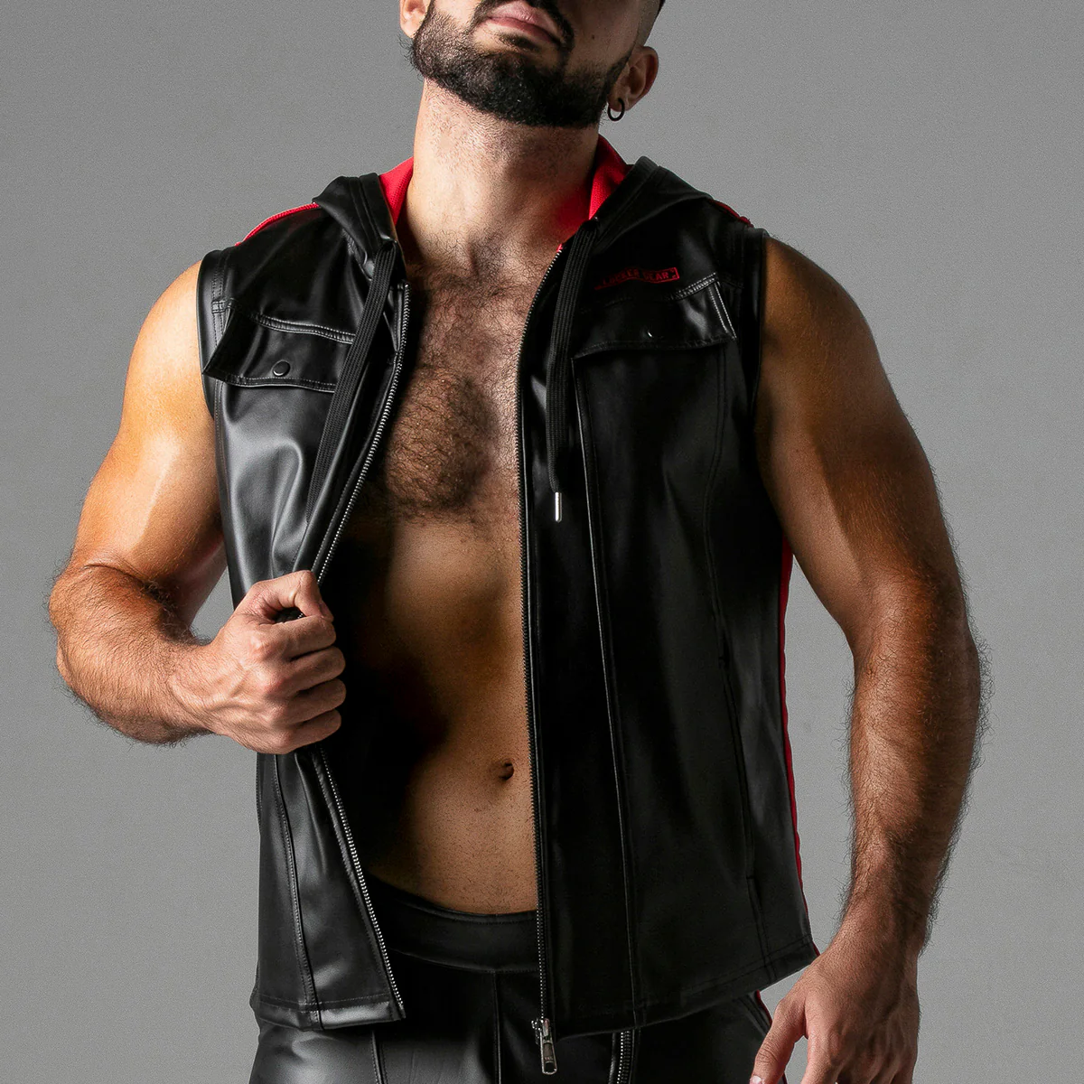 Locker Gear Massive Rude Leatherette Hoody - Image 2