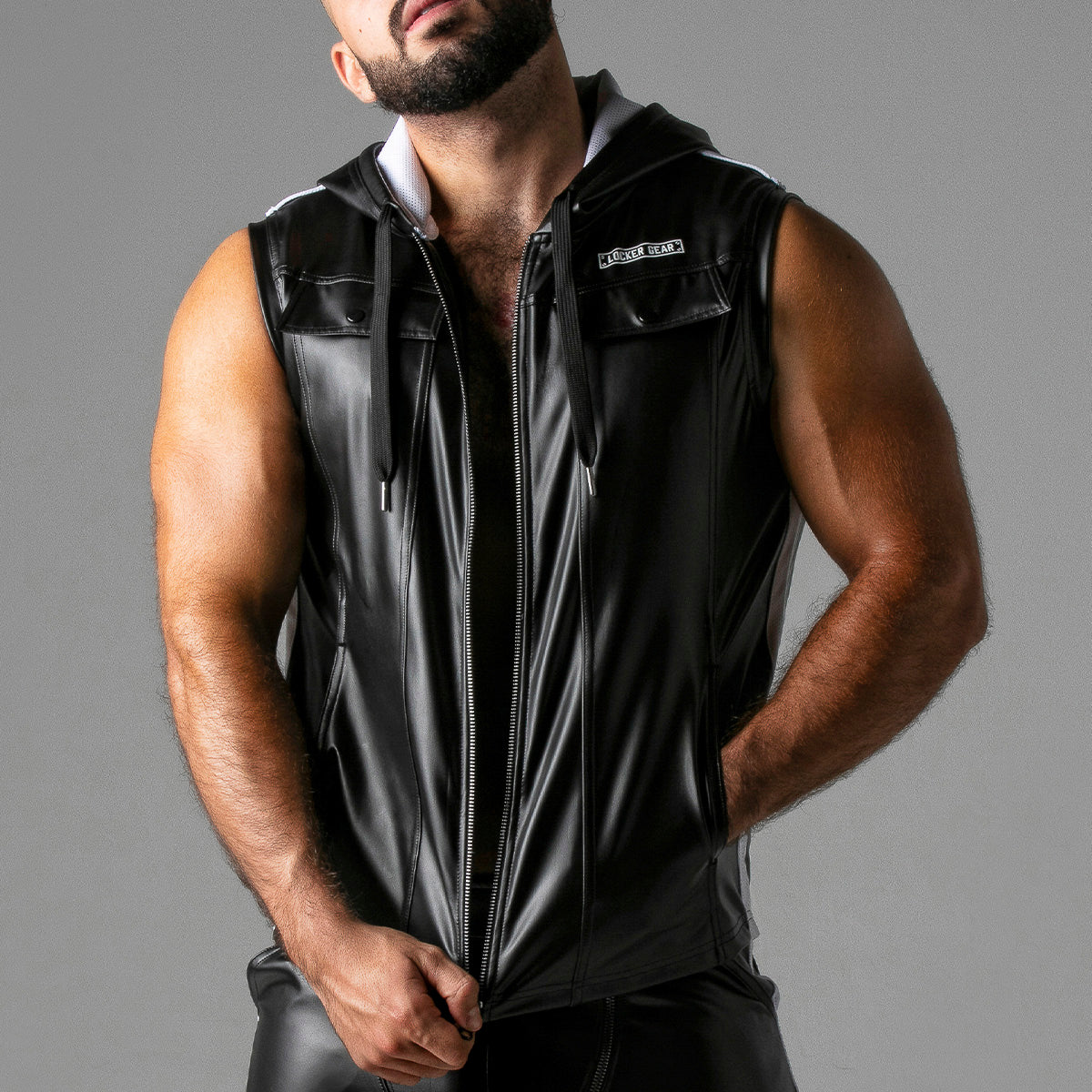 Locker Gear Massive Rude Leatherette Hoody - Image 4