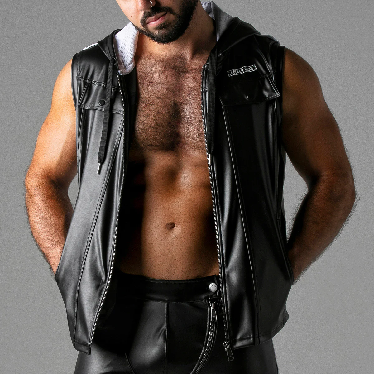 Locker Gear Massive Rude Leatherette Hoody - Image 6