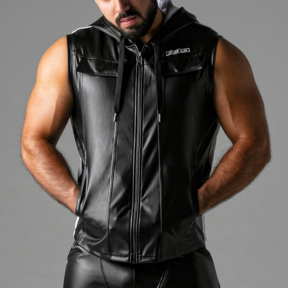 Locker Gear Massive Rude Leatherette Hoody - Image 8