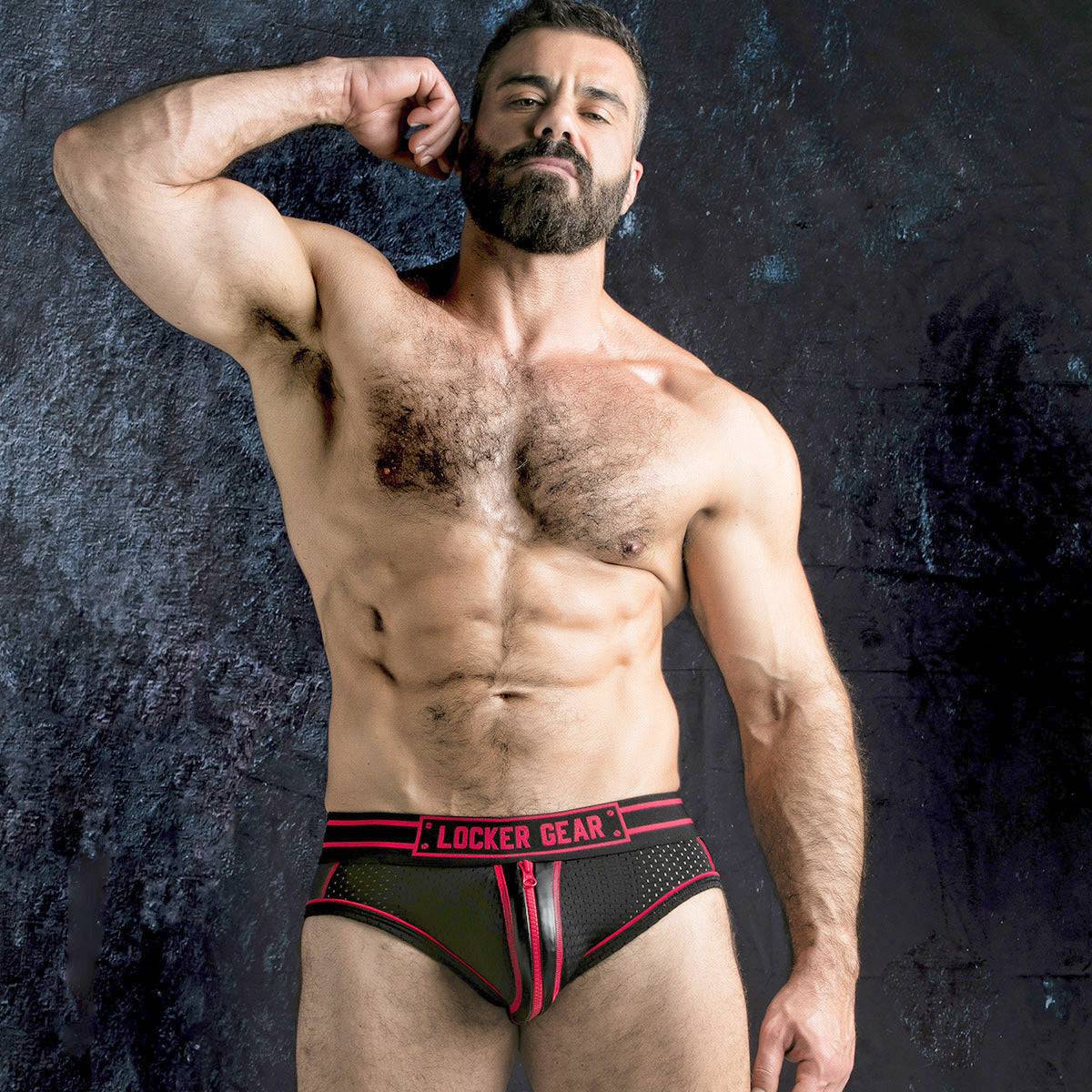 Locker Gear Racer Stripe Bottomless Brief with Front Opening - Image 5