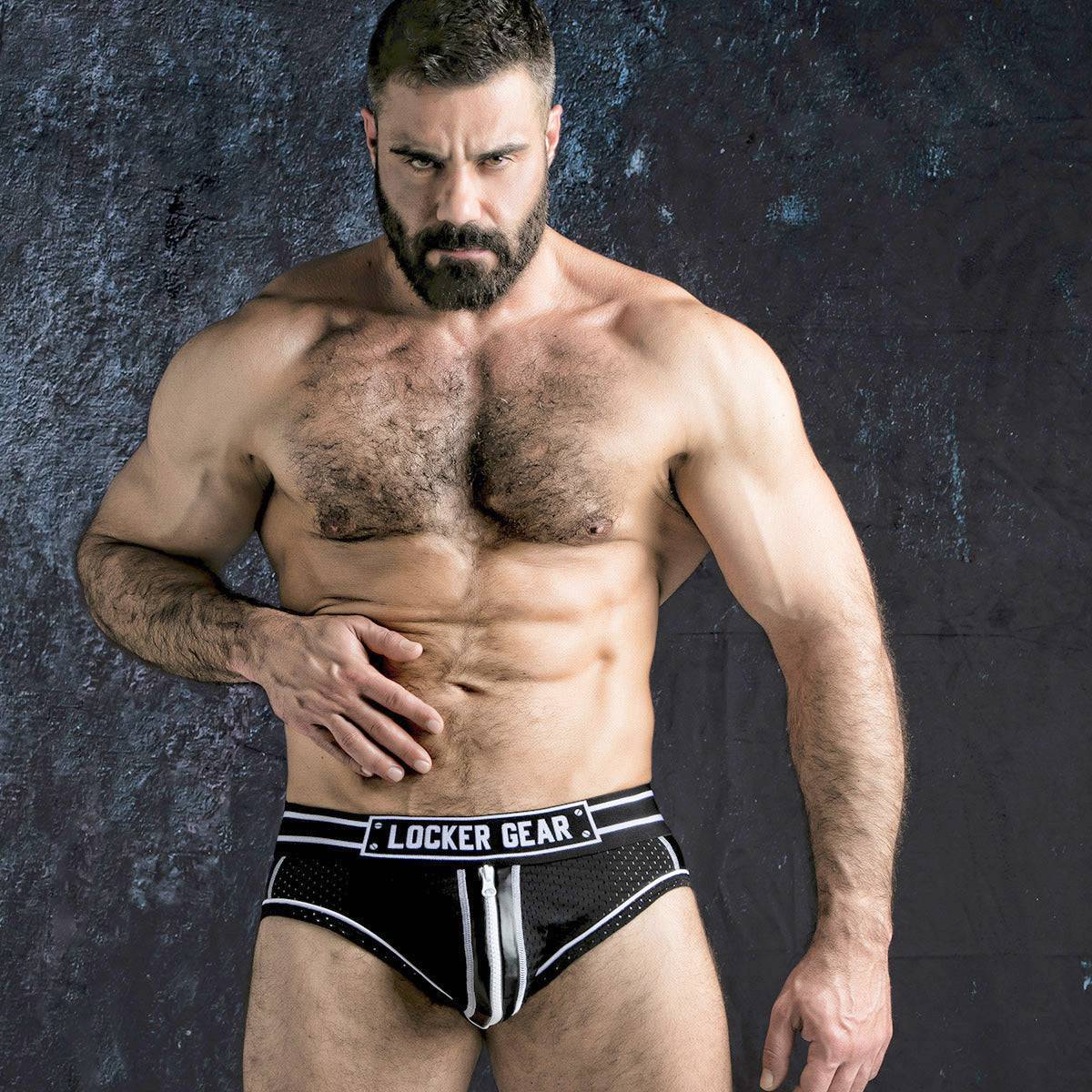Locker Gear Racer Stripe Bottomless Brief with Zipper - Image 10