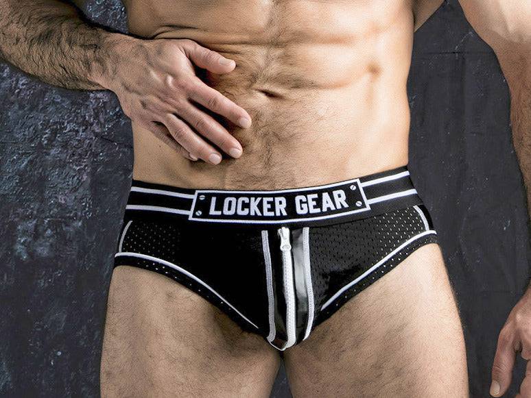 Locker Gear Racer Stripe Bottomless Brief with Zipper - Image 13