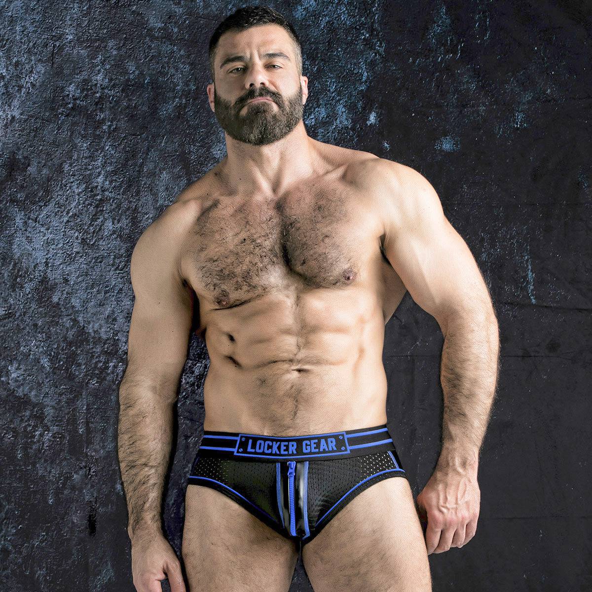 Locker Gear Racer Stripe Bottomless Brief with Zipper - Image 5