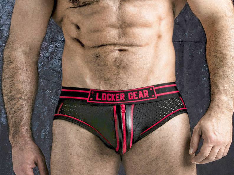 Locker Gear Racer Stripe Bottomless Brief with Zipper - Image 8
