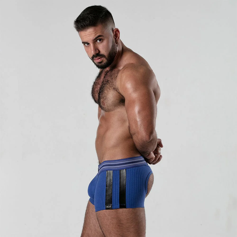 Locker Gear Ribbed Cotton Open-Rear Boxer LK0124 - Image 3