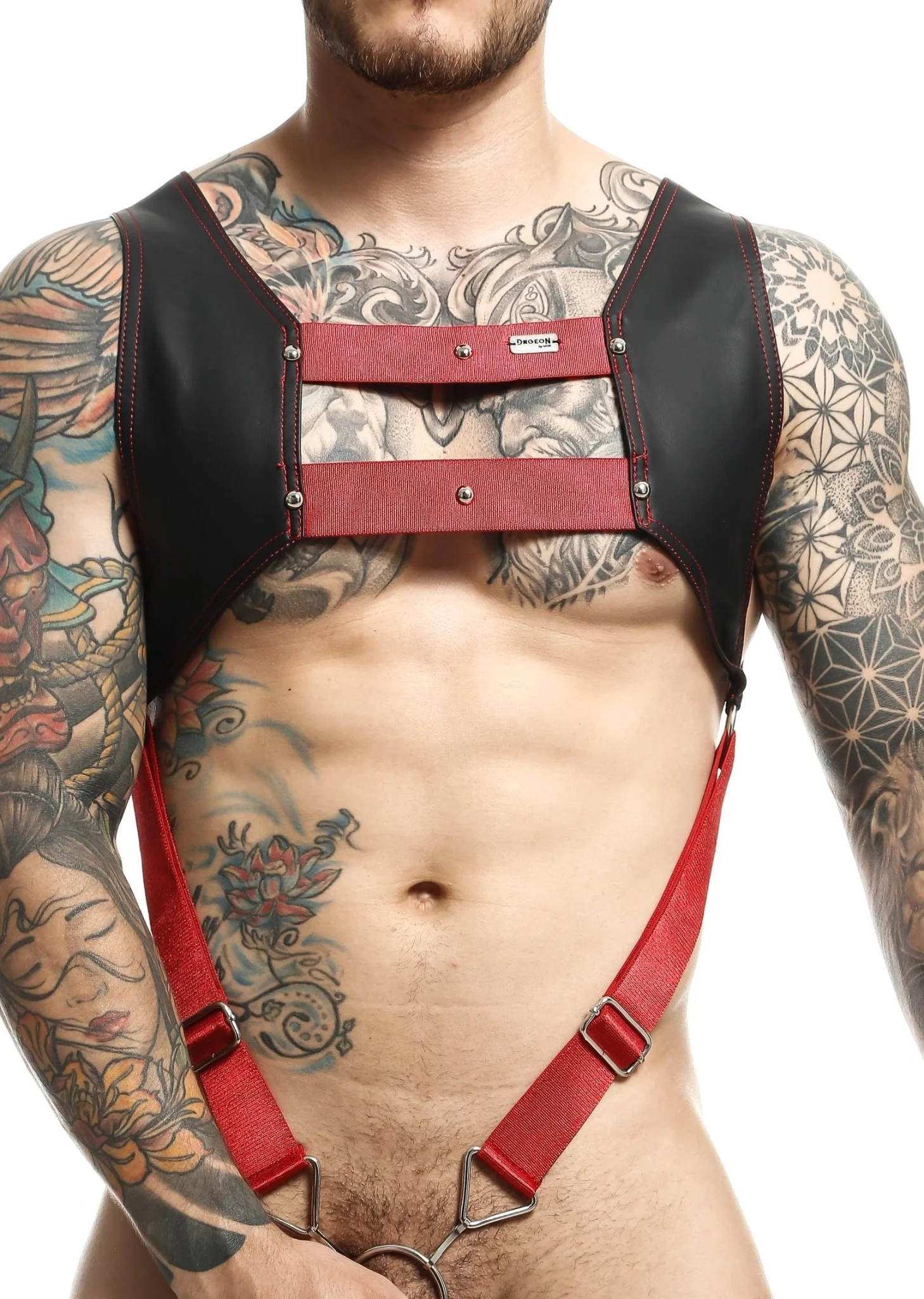 Male Basics Crop Top C-Ring Harness - Image 10