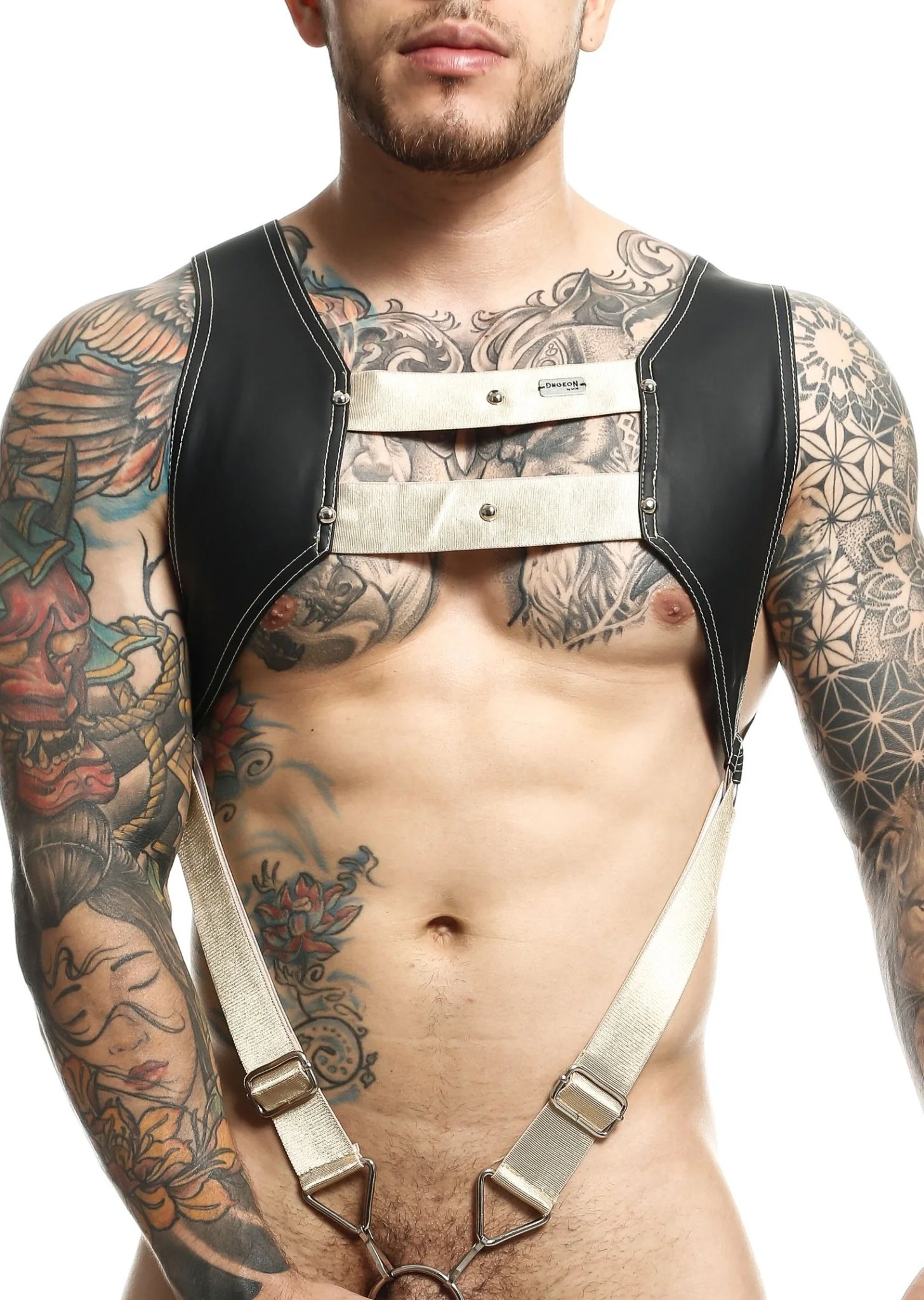Male Basics Crop Top C-Ring Harness - Image 25