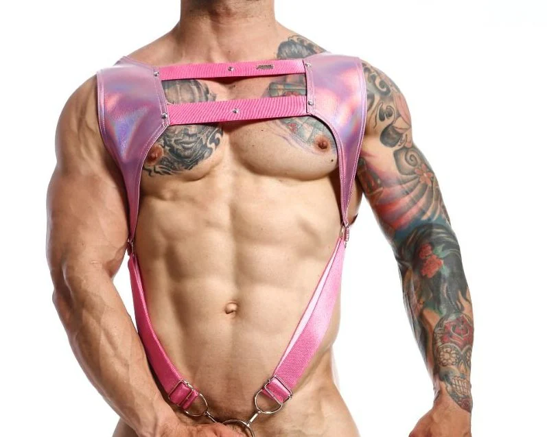 Male Basics Crop Top C-Ring Harness - Image 32