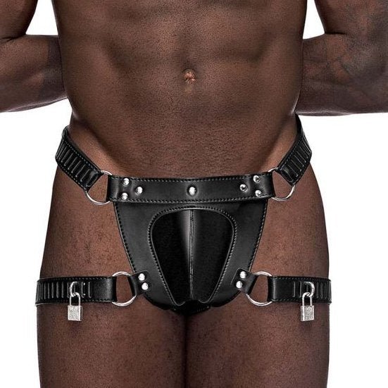 Male Power 550-266 Leather Scorpio Bondage Thong - Image 2