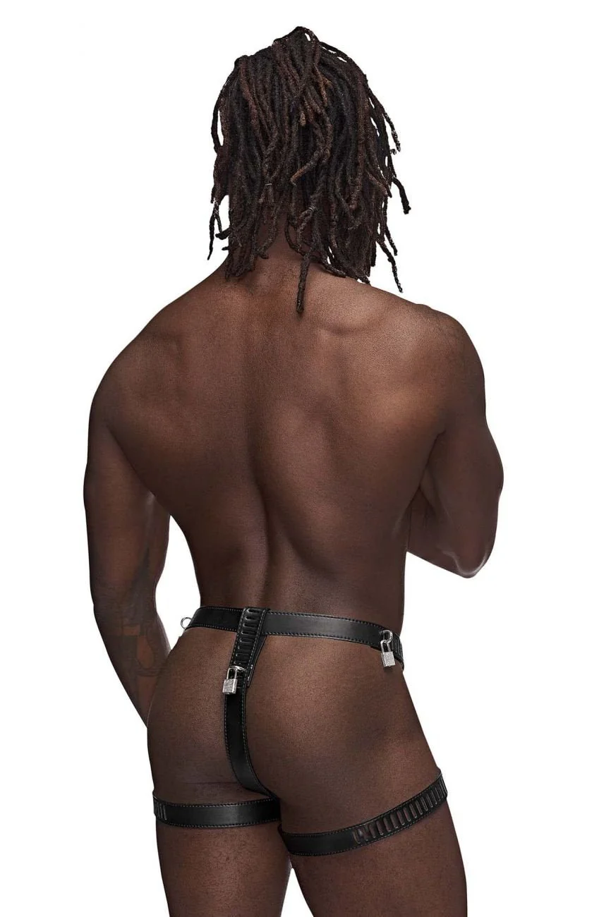 Male Power 550-266 Leather Scorpio Bondage Thong - Image 3