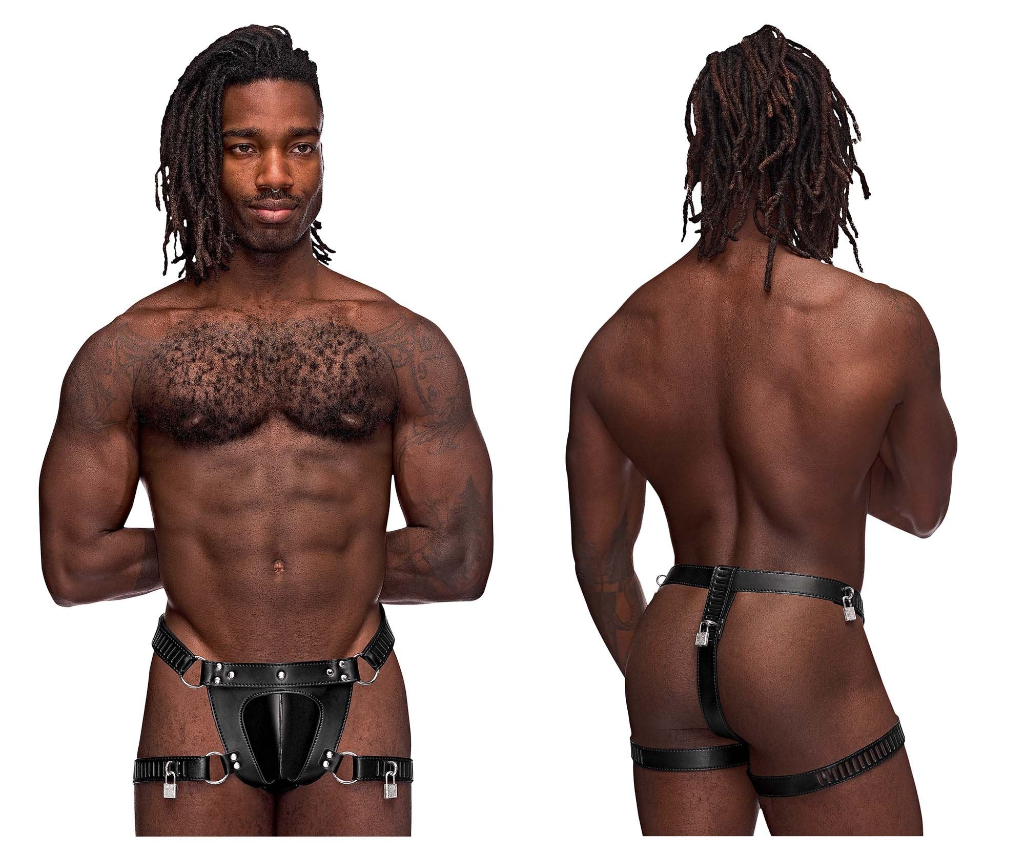 Male Power 550-266 Leather Scorpio Bondage Thong - Image 5