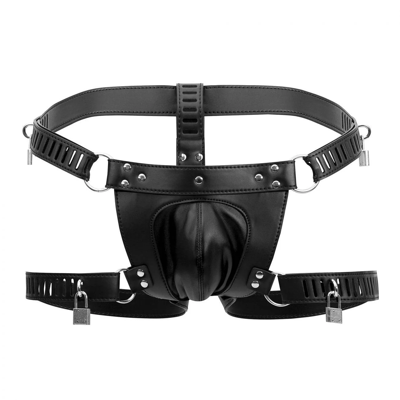 Male Power 550-266 Leather Scorpio Bondage Thong - Image 6