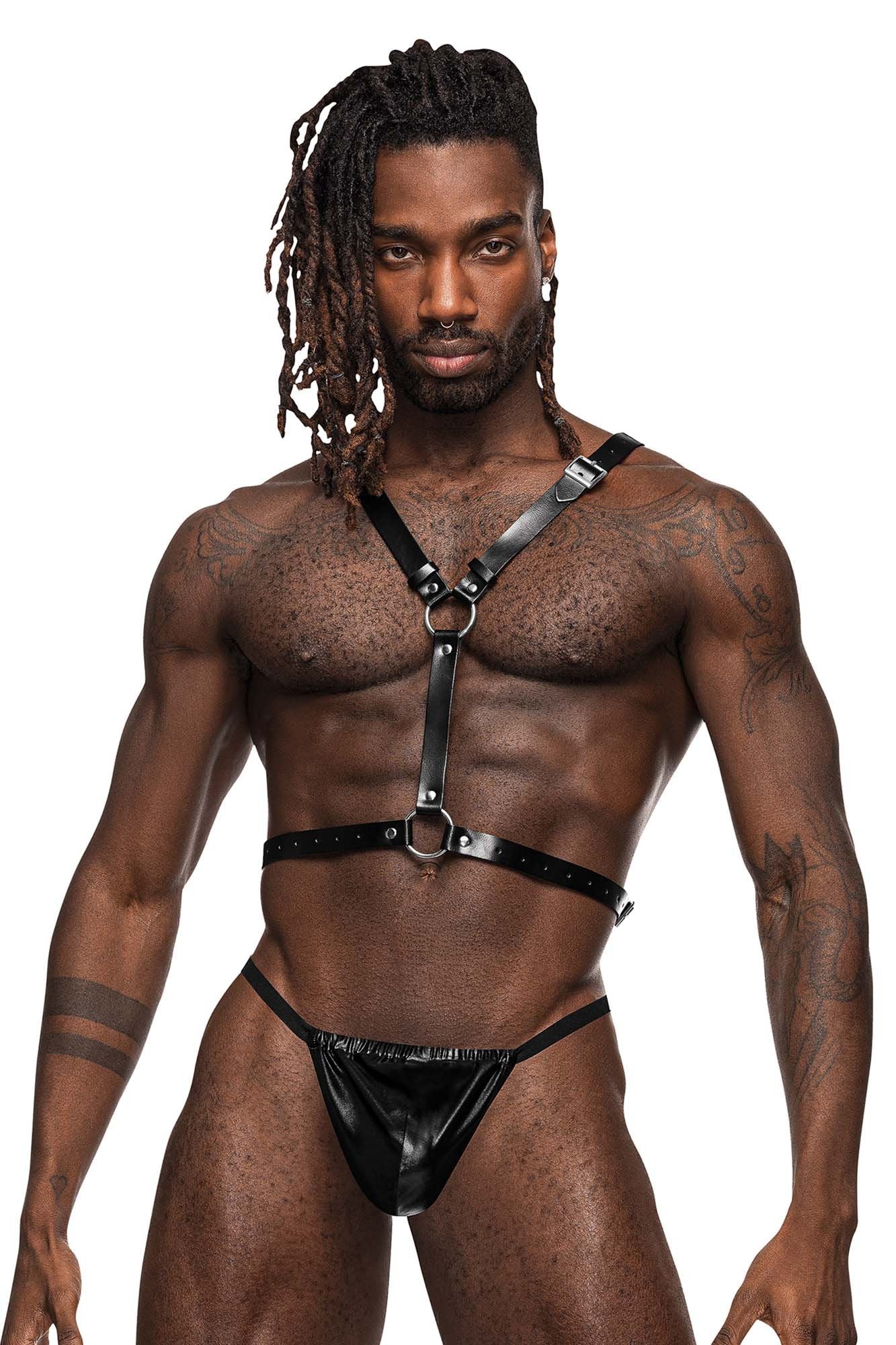 Male Power 597-266 PU Leather Sagittarius Harness w/Bat Wings - Image 3