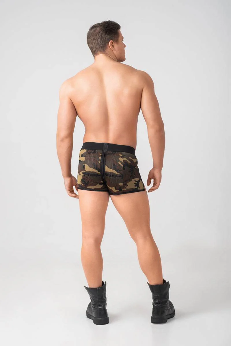 Maskulo Enforce Camo Zipper Shorts - Image 2