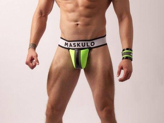 Maskulo Neon Jockstrap with Detachable Pouch - Image 3
