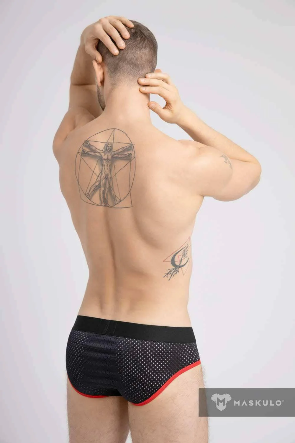 Maskulo Printed Mesh Brief - Image 2