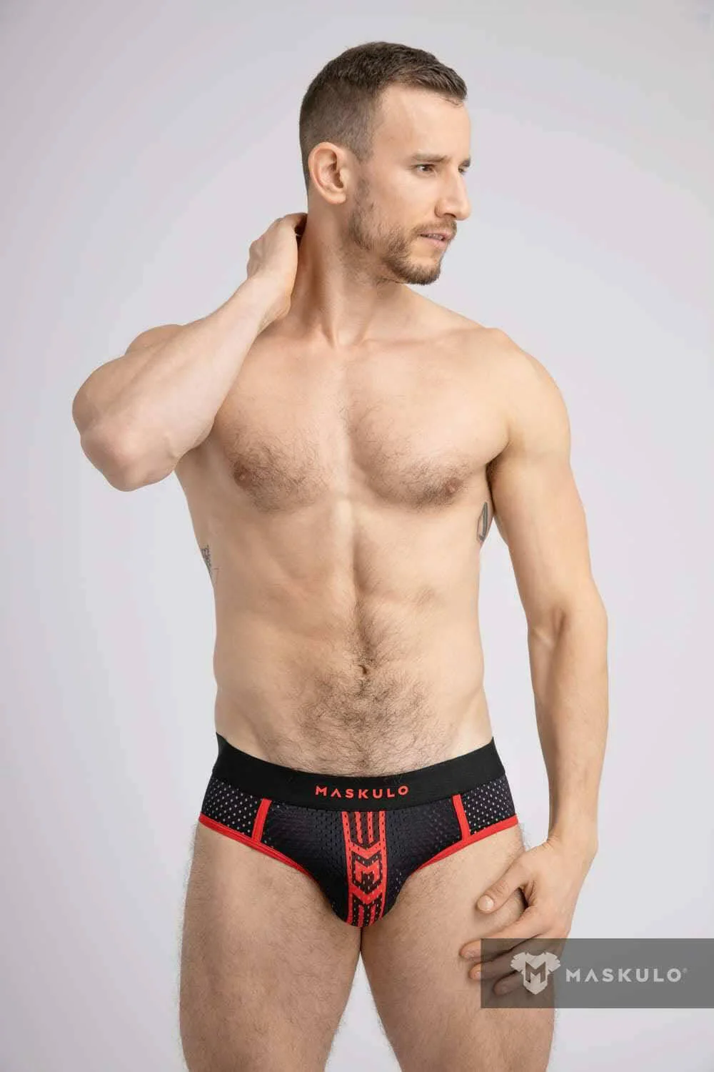 Maskulo Printed Mesh Brief - Image 3