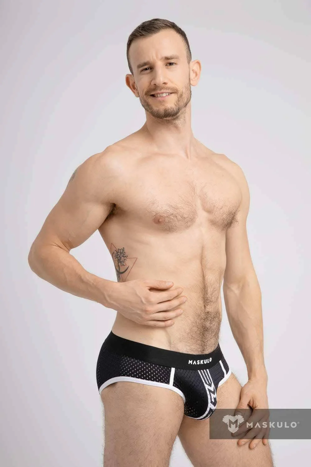 Maskulo Printed Mesh Brief - Image 6