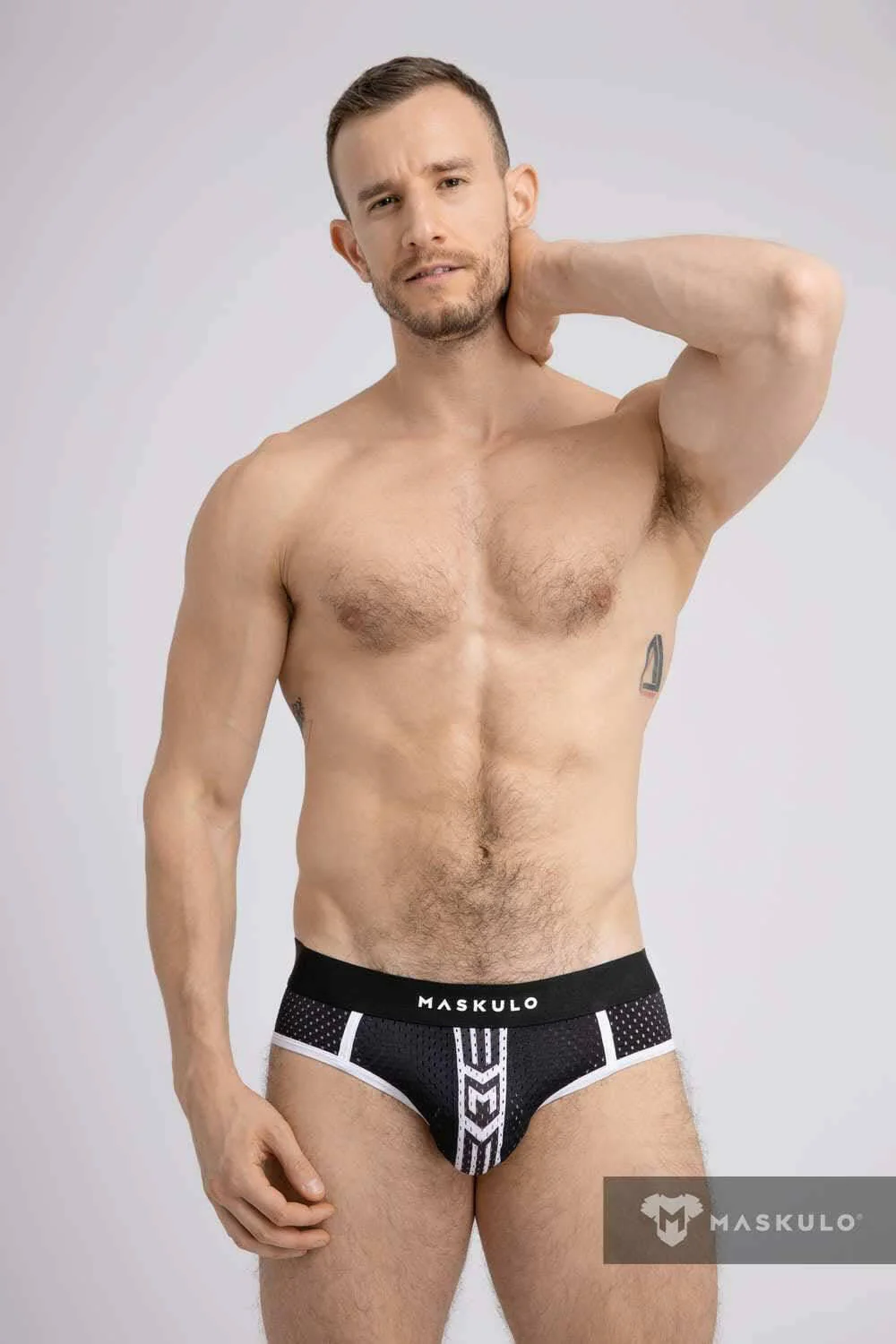 Maskulo Printed Mesh Brief - Image 8