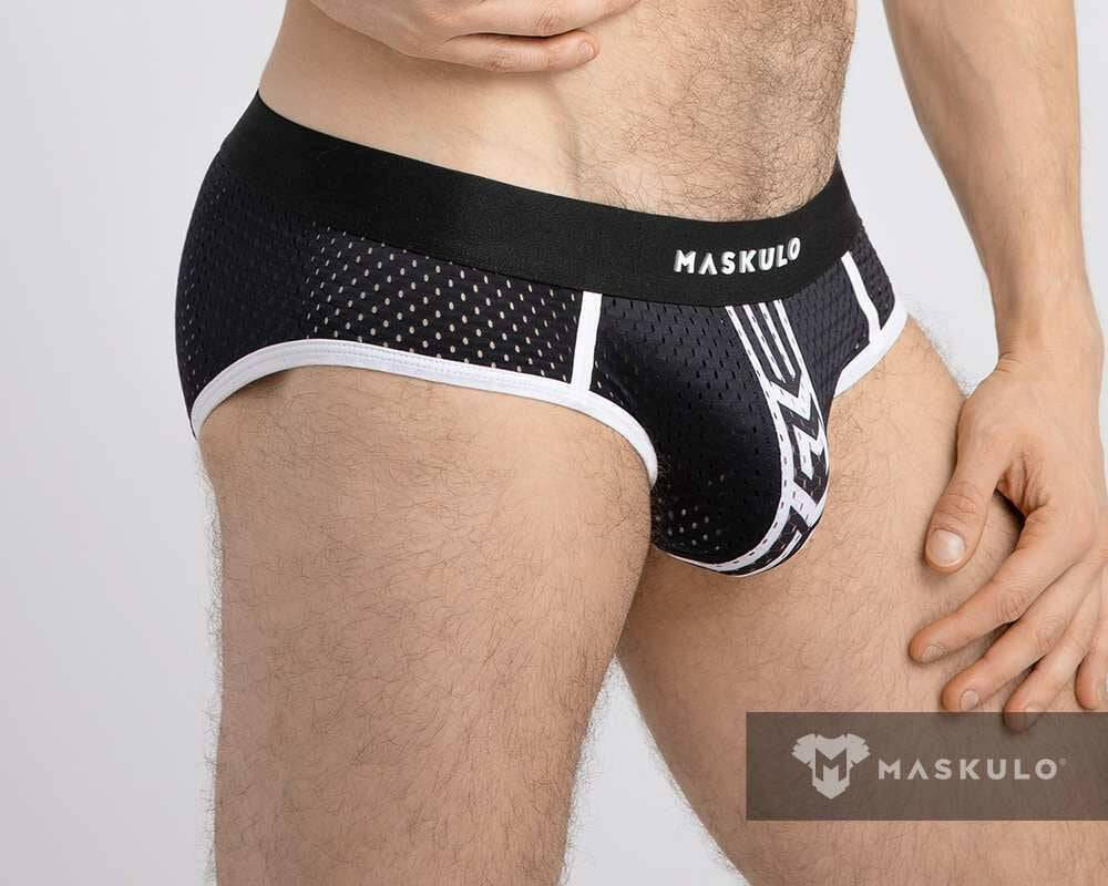 Maskulo Printed Mesh Brief - Image 9