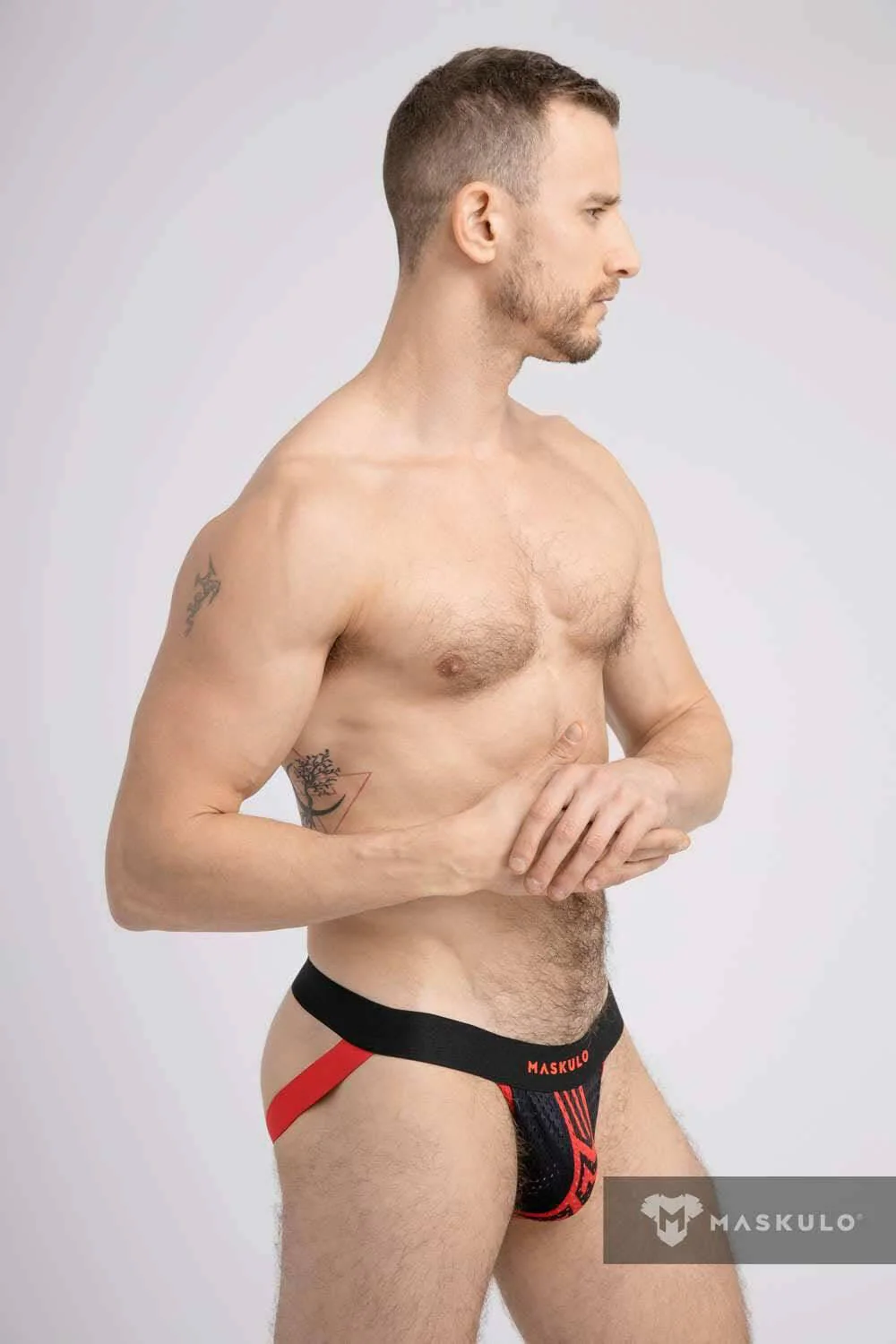 Maskulo Printed Mesh Jockstrap - Image 2