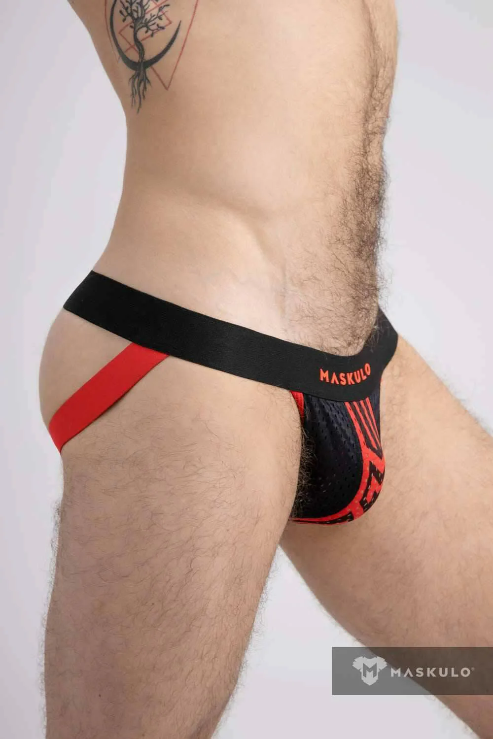 Maskulo Printed Mesh Jockstrap - Image 3