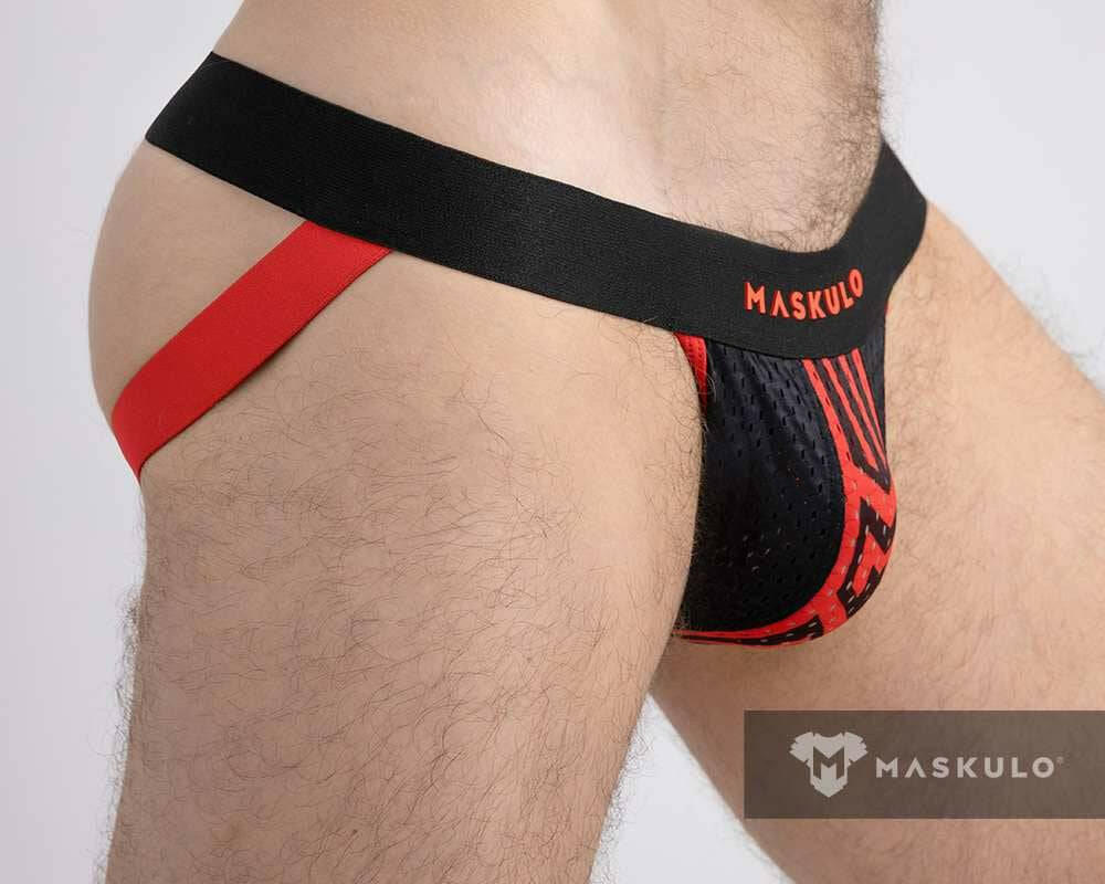 Maskulo Printed Mesh Jockstrap - Image 4