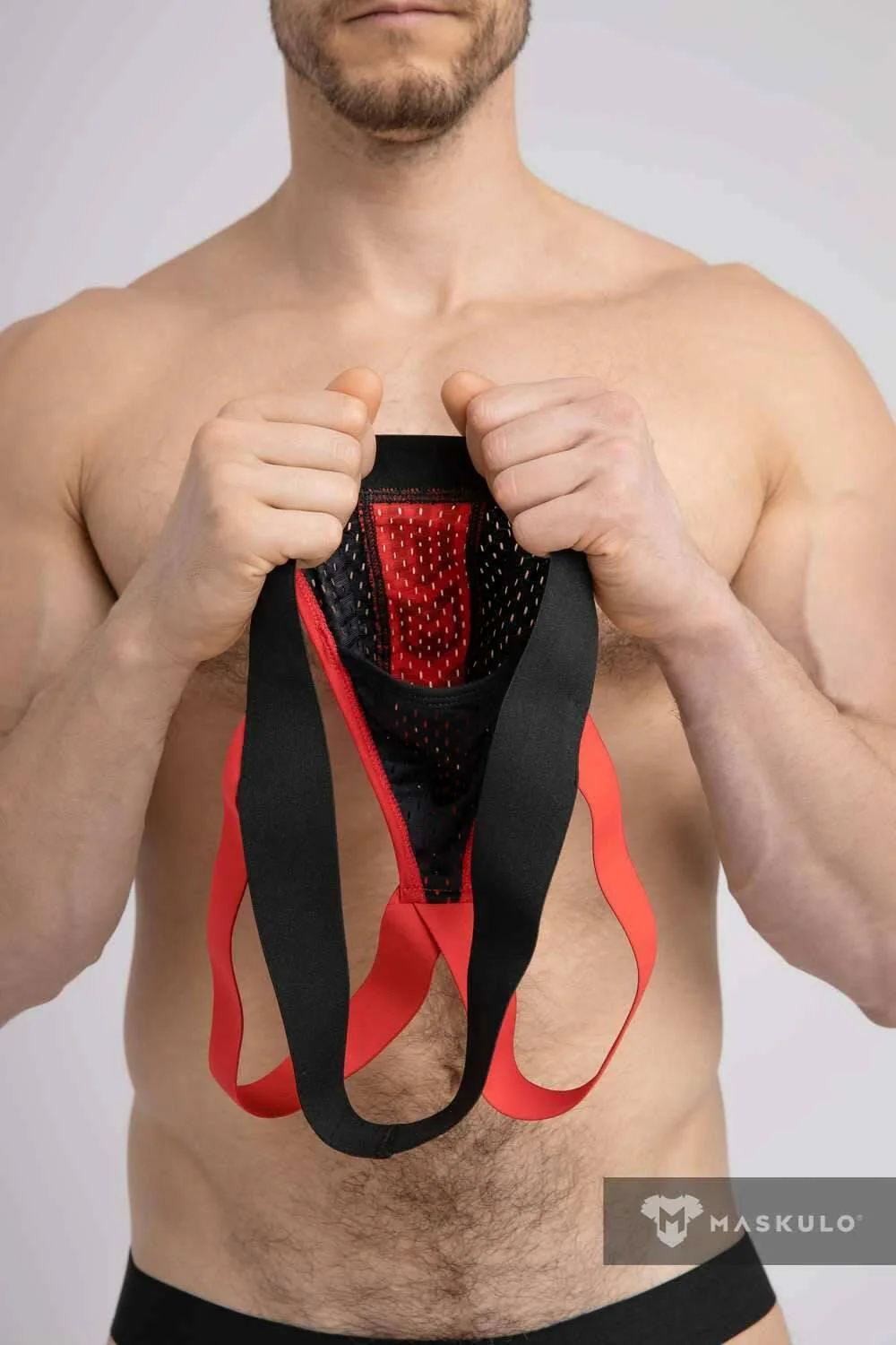 Maskulo Printed Mesh Jockstrap - Image 5