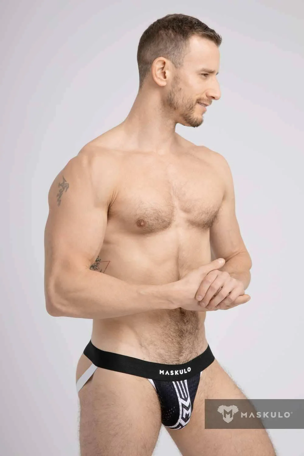 Maskulo Printed Mesh Jockstrap - Image 6