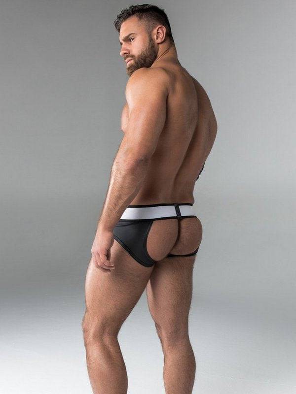 Maskulo Rubber-Look Briefs with Open Back - Image 3