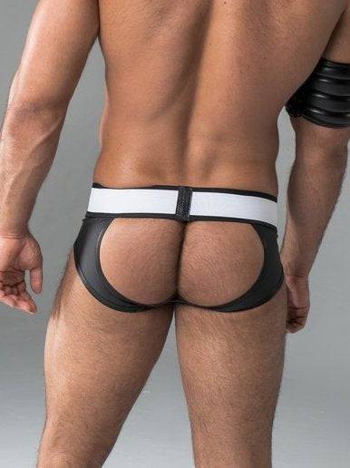 Maskulo Rubber-Look Briefs with Open Back - Image 5