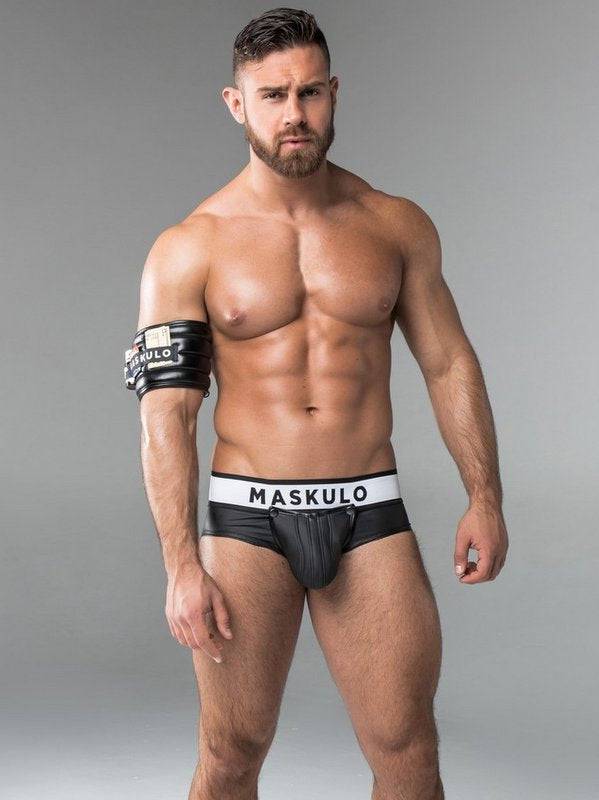 Maskulo Rubber-Look Briefs with Open Back - Image 6