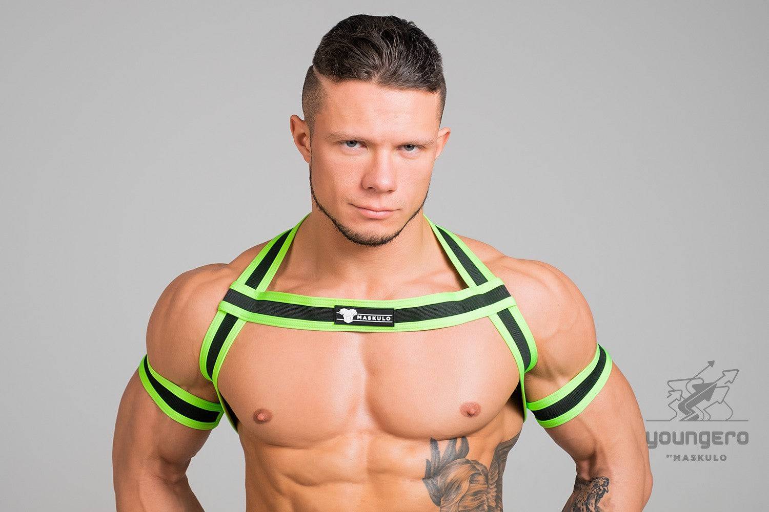 Maskulo Youngero Rubber Harness With Bicep Bands - Image 16