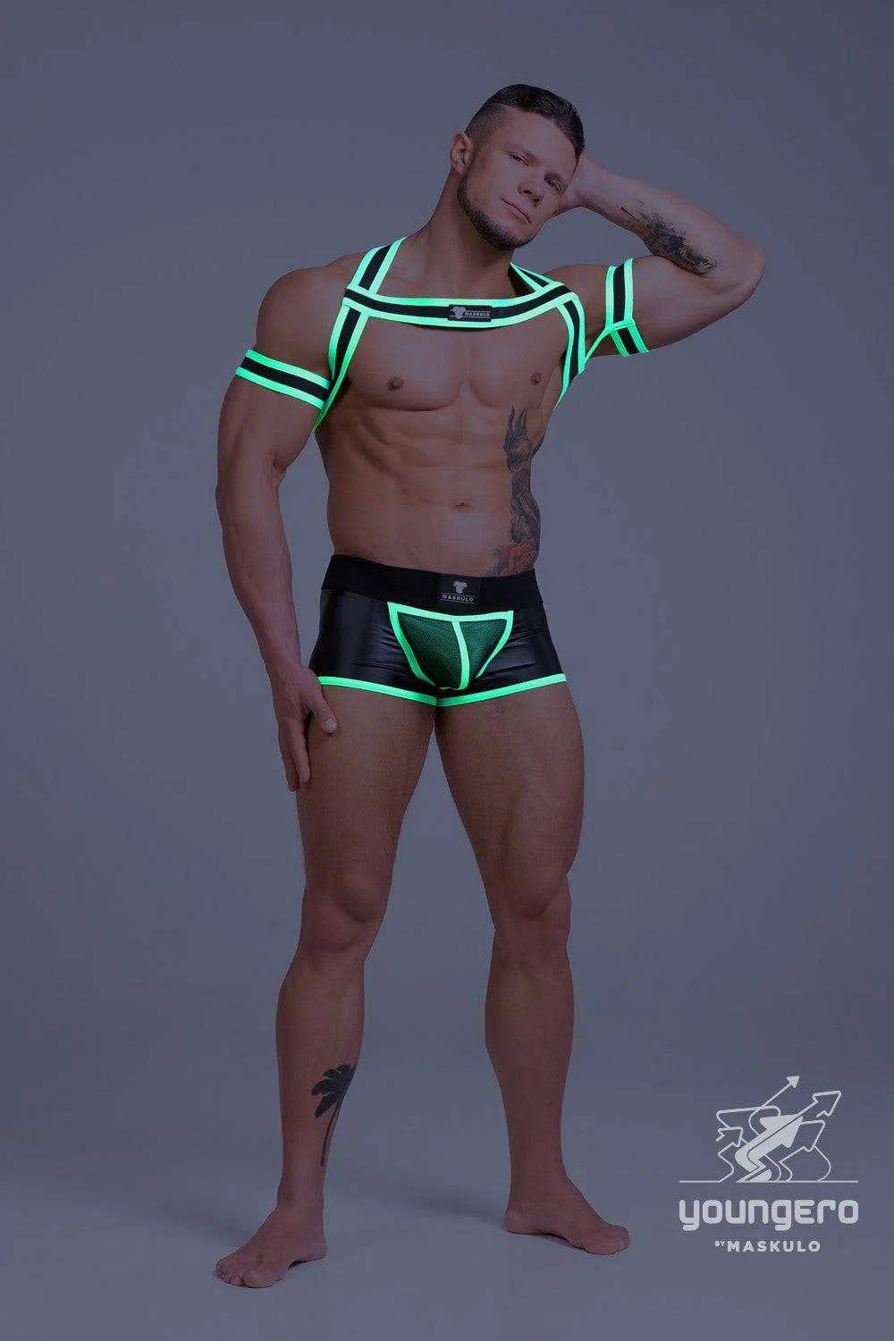 Maskulo Youngero Rubber Harness With Bicep Bands - Image 18