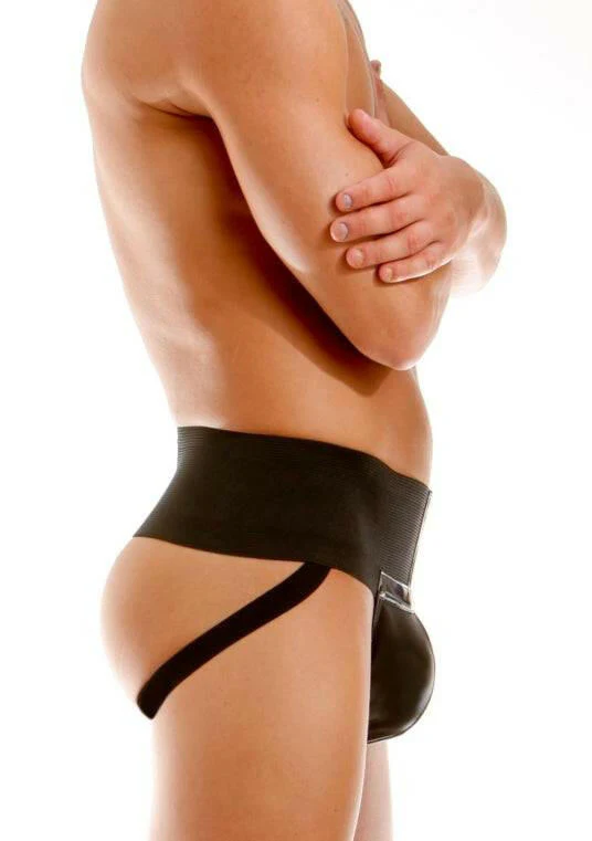 Modus Vivendi Black Latex Jockstrap with Extra Wide Band - Image 3