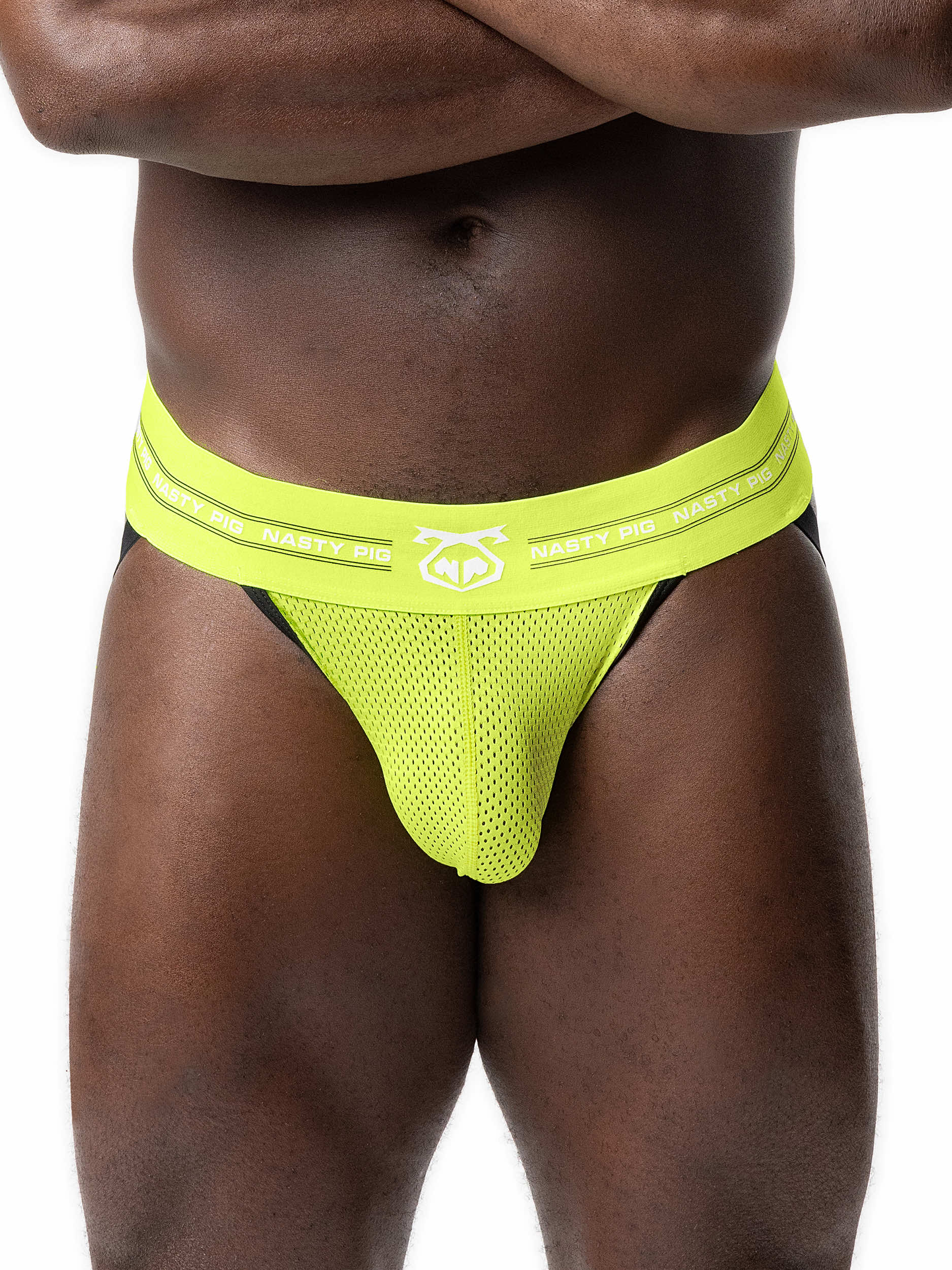 Nasty Pig Core Mesh Jockstrap in Acid Lime - Image 2