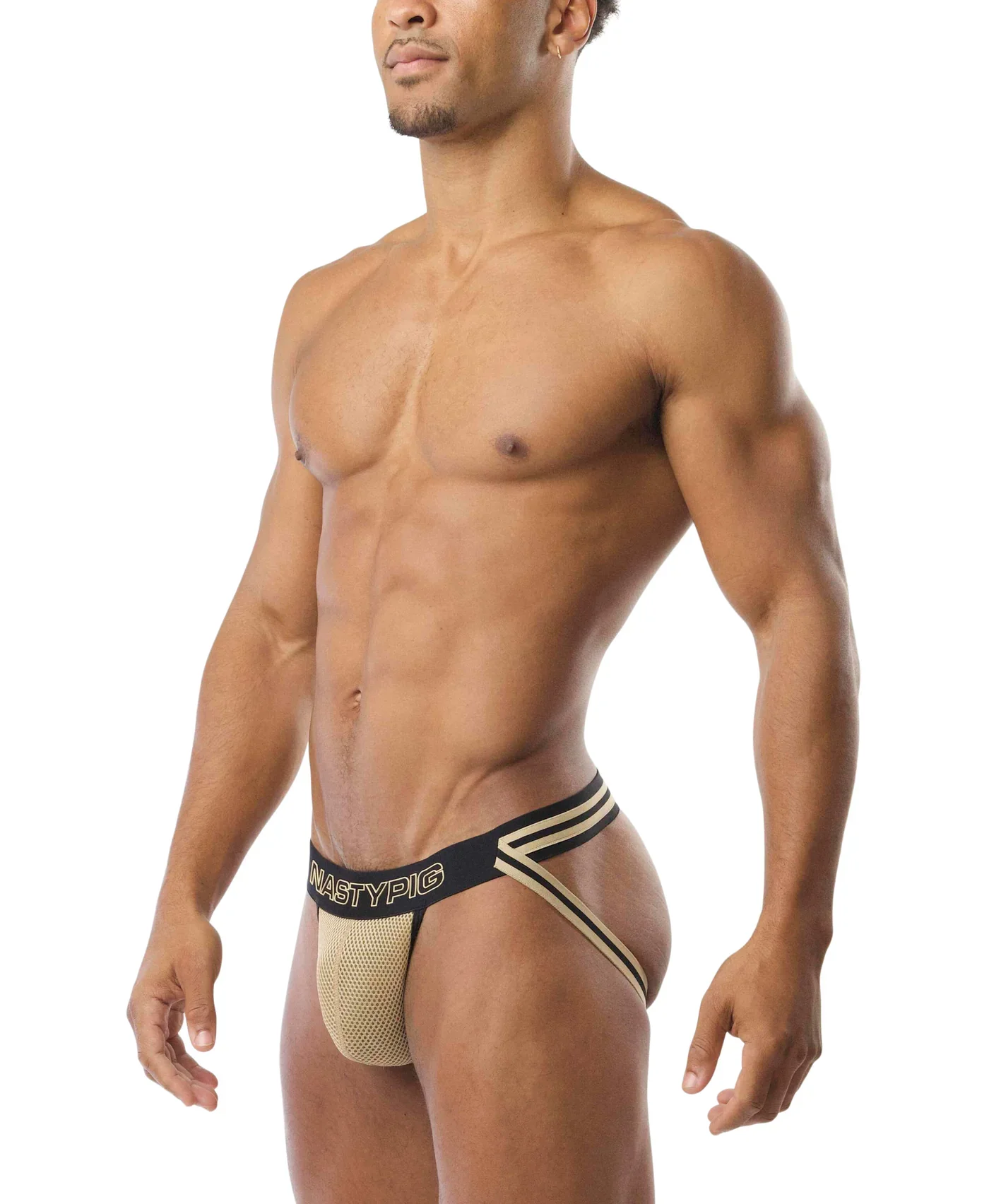 Nasty Pig Flip Jock Strap in Black/Champagne - Image 2