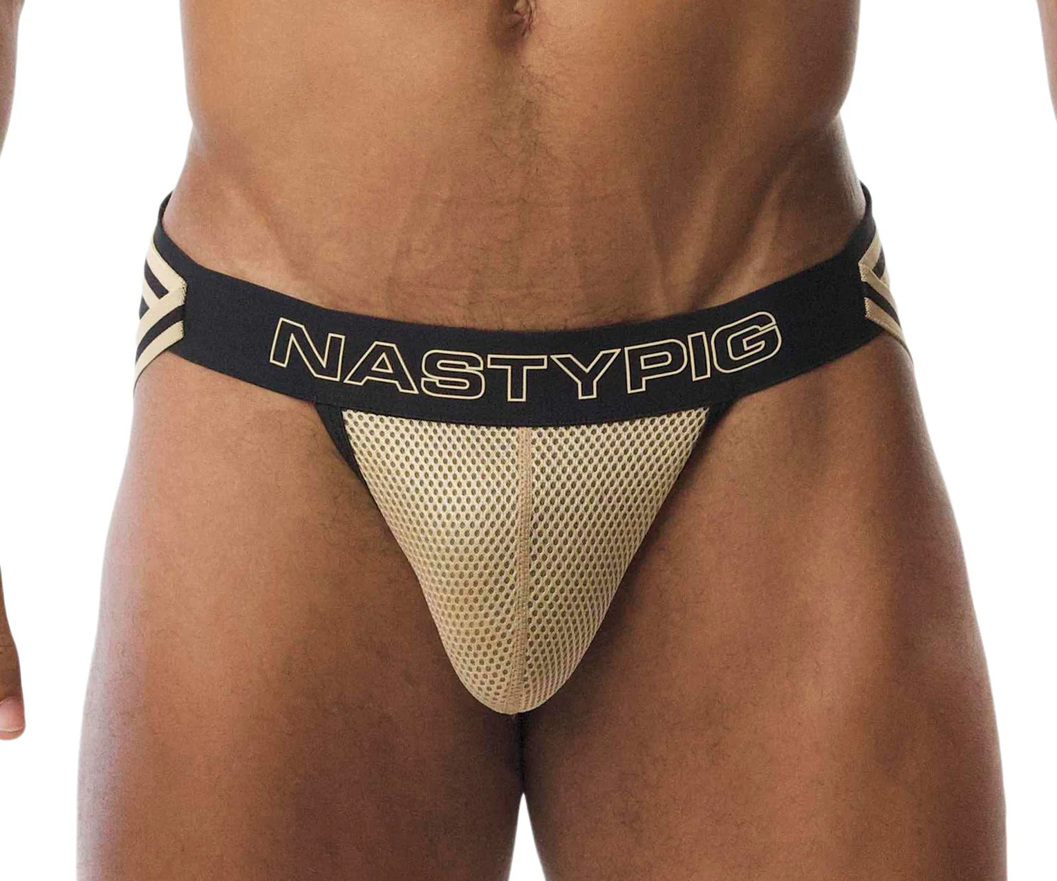 Nasty Pig Flip Jock Strap in Black/Champagne - Image 3