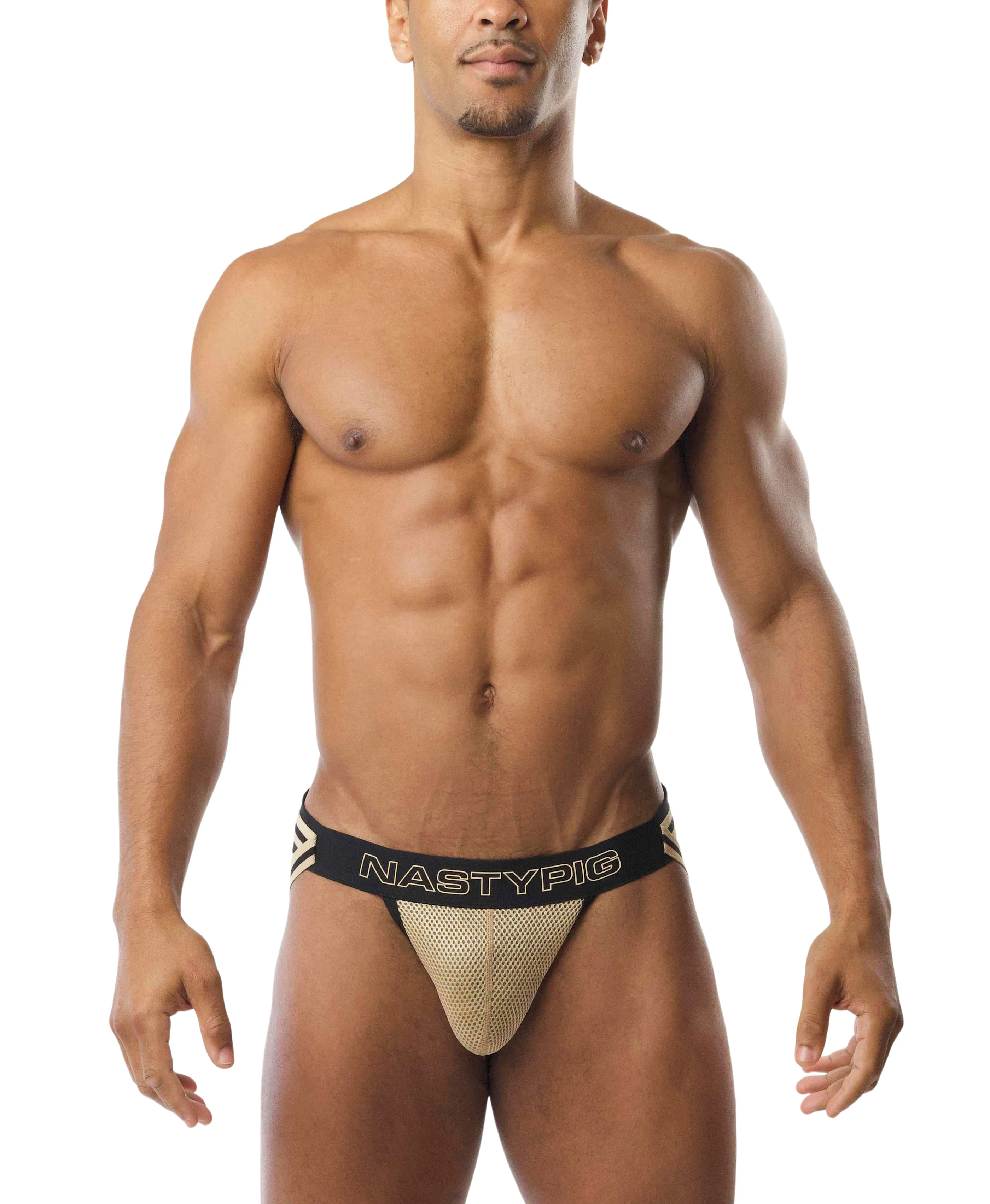 Nasty Pig Flip Jock Strap in Black/Champagne - Image 4