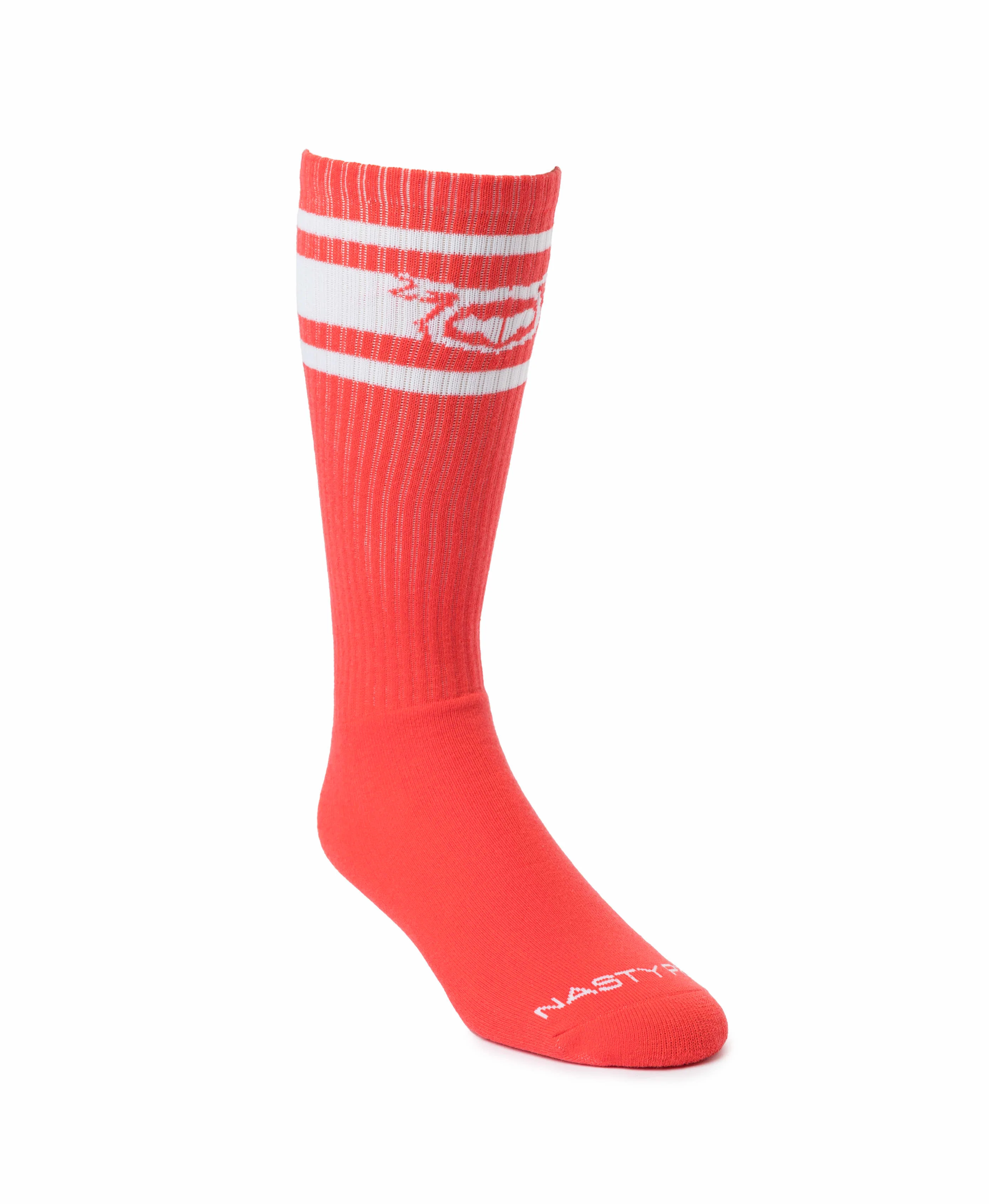 Nasty Pig Hook'd Up Sport Sock in Coral/White - Image 2